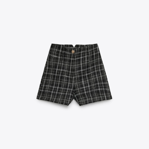 Zara textured weave plaid shorts - Picture 8 of 10